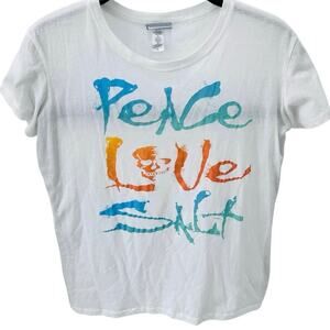 Salt Life Peace Love Salt White Crewneck Graphic T-shirt Women’s XL